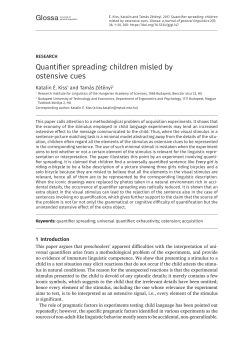 Quantifier spreading: children misled by ostensive cues