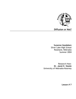 Diffusion or Not? - Life Science Teaching Resource Community