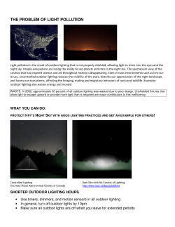 the problem of light pollution