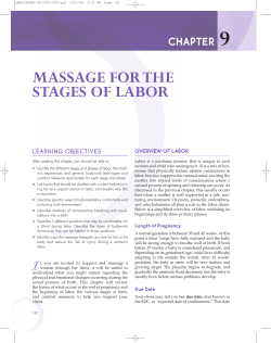 massage for the stages of labor