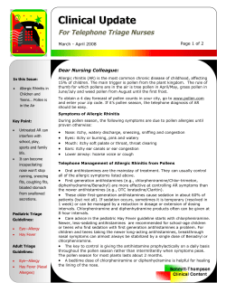 March-April 2008 - Allergic Rhinitis