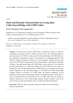 Static and Dynamic Characteristics of a Long-Span Cable