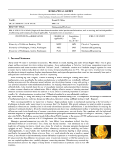 A. Personal Statement - Binghamton University