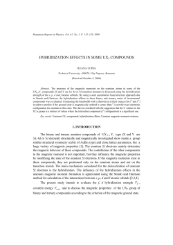 hybridization effects in some ux5 compounds