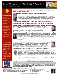 Flyer - Department of Black Studies - University of California, Santa