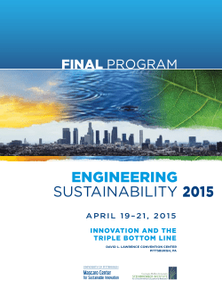 2015 Final Program - Swanson School of Engineering