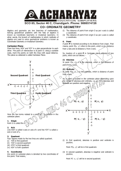 CO-ORDINATE GEOMETRY