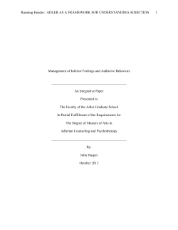 Management of Inferior Feelings, In A Social Interest Way, Were Life