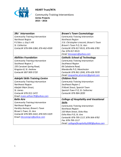 HEART Trust/NTA Community Training Interventions 3Rs