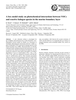 A box model study on photochemical interactions between VOCs