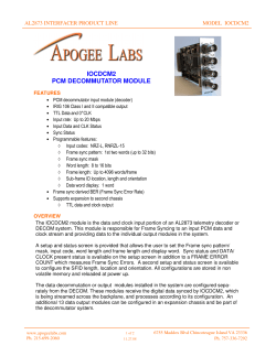 IOCDCM2 PCM DECOMMUTATOR MODULE