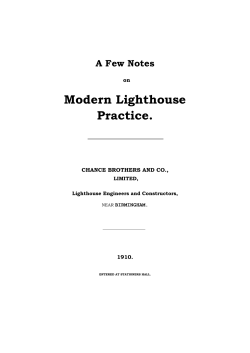 A Few Notes - US Lighthouse Society