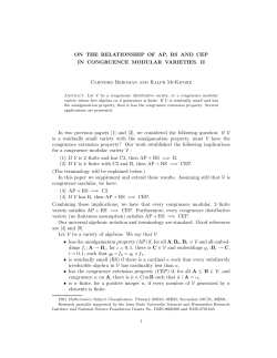 ON THE RELATIONSHIP OF AP, RS AND CEP IN CONGRUENCE