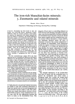 The iron-rich blueschist-facies minerals" 3. Zussmanite and related