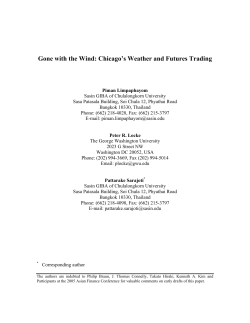 Gone with the Wind: Chicago`s Weather and Futures Trading