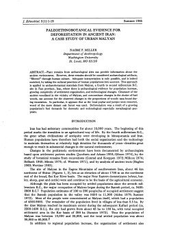 paleoethnobotanical evidence for deforestation in ancient iran