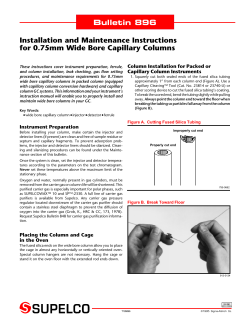 Installation and Maintenance Instructions for 0.75mm Wide Bore