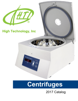 Centrifuges - HTI Diagnostics
