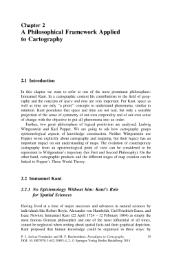 A Philosophical Framework Applied to Cartography