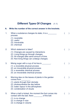 Different Types Of Changes