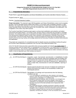 environmental review record - Fourmile Watershed Coalition
