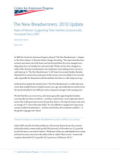 The New Breadwinners: 2010 Update