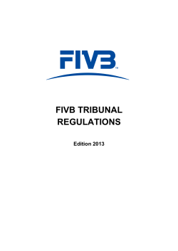 FIVB Tribunal Regulations
