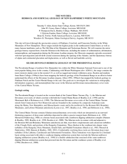 the notches: bedrock and surficial geology of new hampshire`s