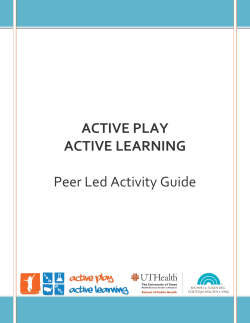 Active Play-Active Learning - University of Texas School of Public