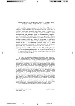 307 “THE MYSTERIES OF BEHEMOTH AND LEVIATHAN” AND