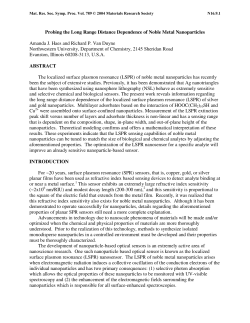 Probing the Long Range Distance Dependence of Noble Metal
