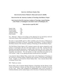 Teleconference Interview with Doctor Robert B