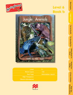 Jungle Animals Teacher Notes