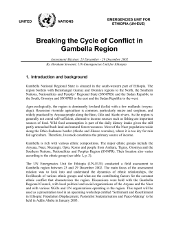 Breaking the Cycle of Conflict in Gambella Region