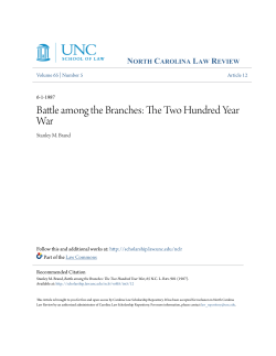 Battle among the Branches: The Two Hundred Year War