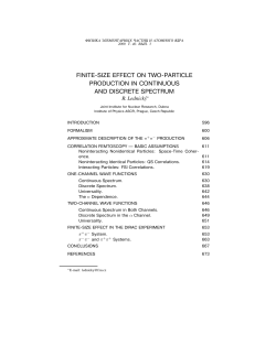 finite-size effect on two-particle production in continuous and
