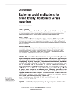 Exploring social motivations for brand loyalty