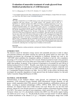 Evaluation of anaerobic treatment of crude glycerol from biodiesel