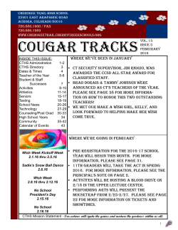 2 2016 Cougar Tracks - Cherokee Trail High School