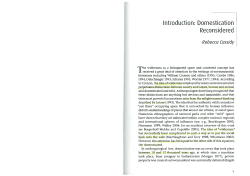 Introduction: Domestication Reconsidered