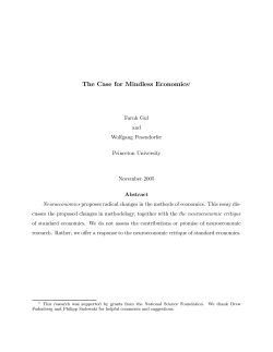 The Case for Mindless Economics