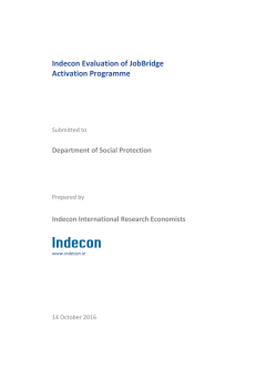 Indecon Evaluation of JobBridge Activation Programme