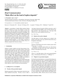 Brief Communication “Rain effect on the load of tephra