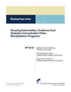 Evidence from Spatially Concentrated Urban Revitalization Programs