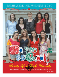 PANHELLENIC RECRUITMENT 2010