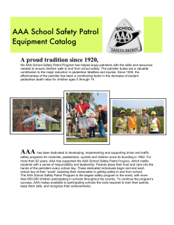 AAA School Safety Patrol Equipment Catalog