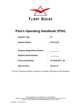 Pilot`s Operating Handbook (POH)