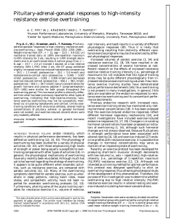 Pituitary-adrenal-gonadal responses to high