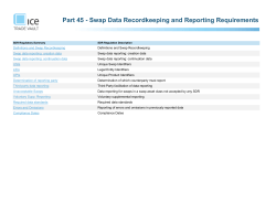 Part 45 - Swap Data Recordkeeping and Reporting