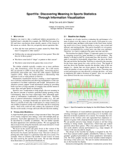 Discovering Meaning in Sports Statistics Through Information